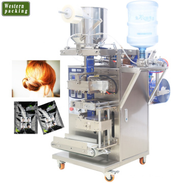 Double Material Hair Dye Shampoo Sachet Packaging Machine/Black Hair Shampoo Packing Machine